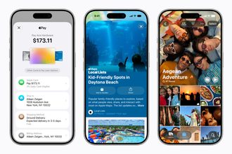 Apple IPhone allineati accesi