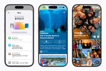 Apple IPhone allineati accesi