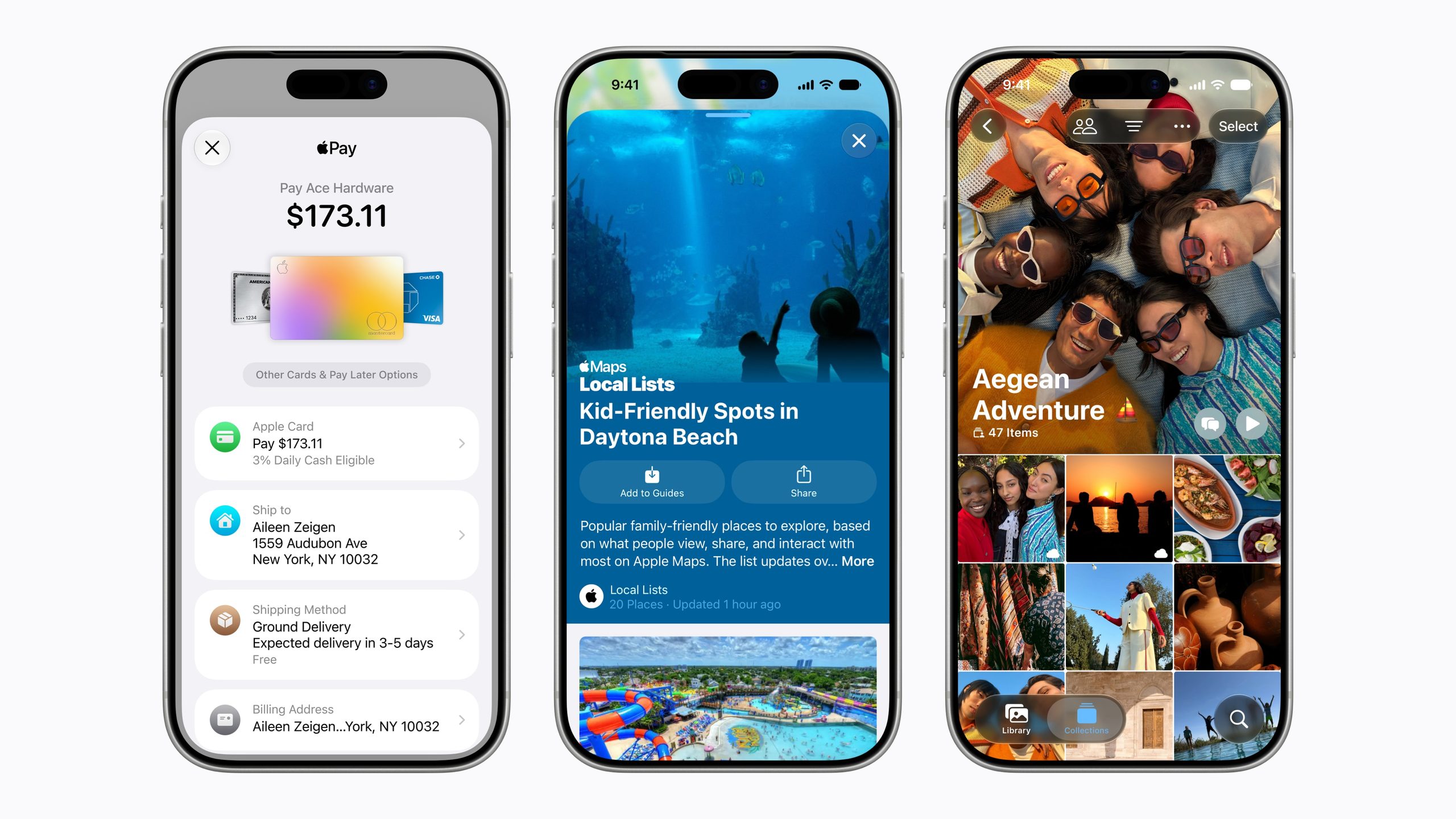 Apple IPhone allineati accesi